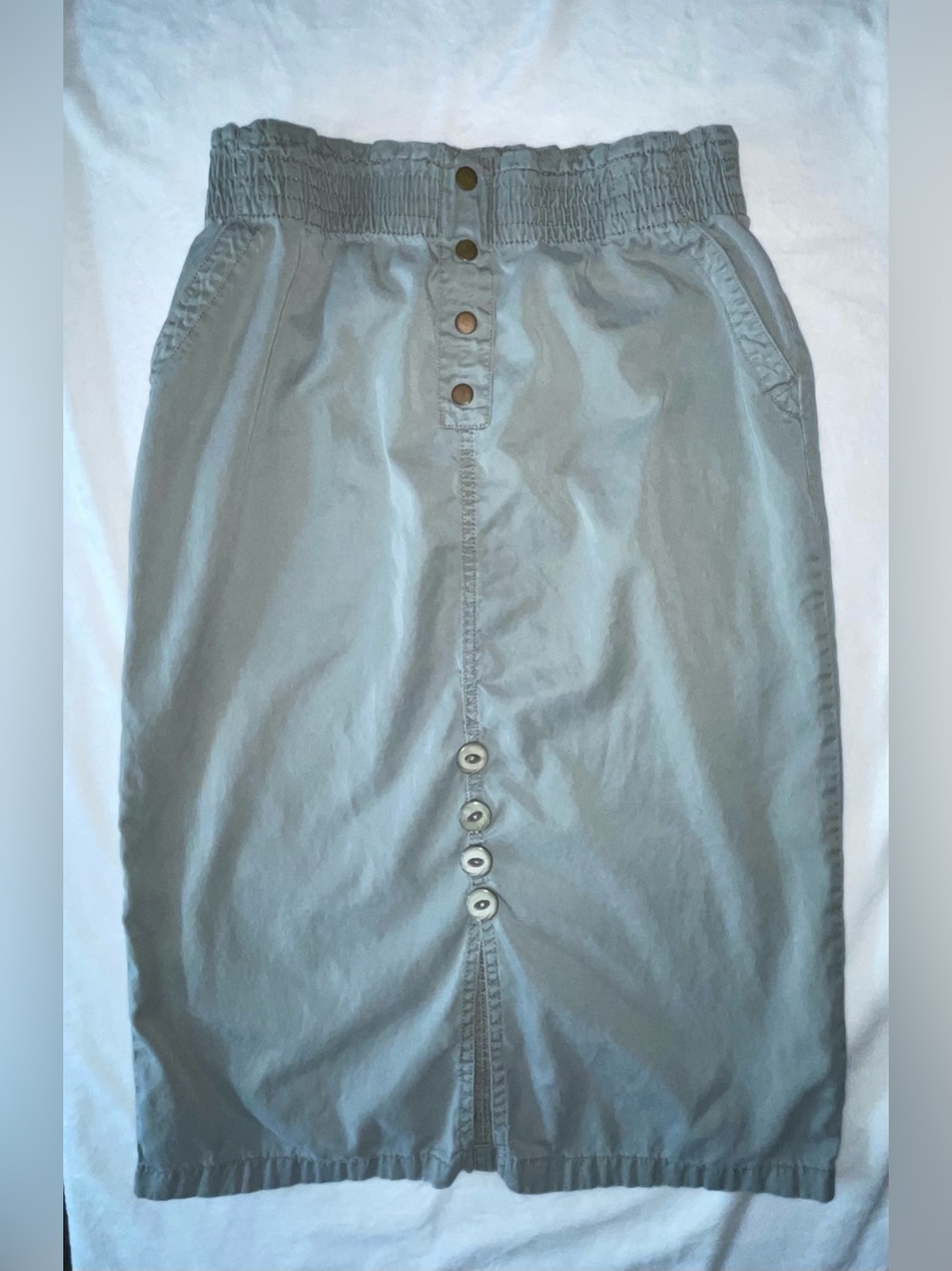 RACHEL Rachel Roy Button-Front Pencil Skirt — Gray